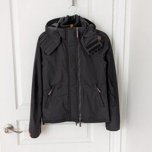 Superdry Windcheater Jacket Dark Grey/Pink Size S